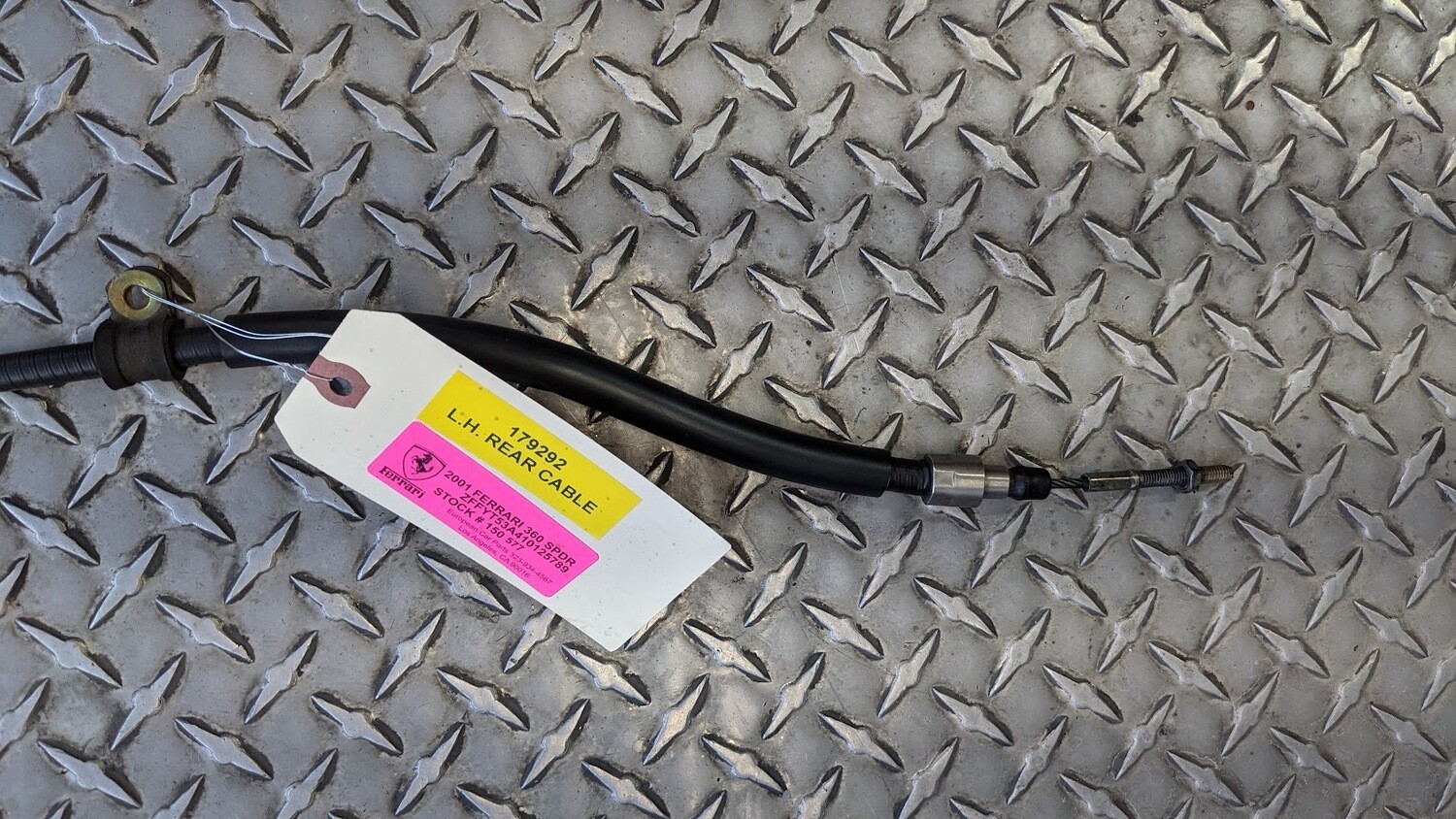 FERRARI 360 SPIDER modena PART EMERGENCY PARKING BRAKE CABLE LEFT 179292