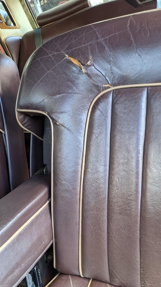 70 to 80 ROLLS ROYCE SILVER SHADOW front and rear seat brown and cream