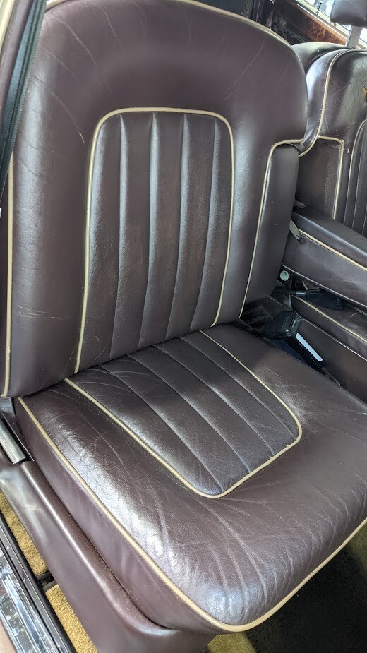 70 to 80 ROLLS ROYCE SILVER SHADOW front and rear seat brown and cream