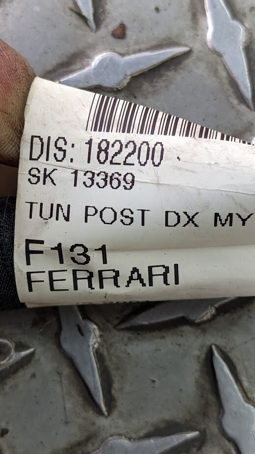 FERRARI 360 SPIDER PART, RIGHT SIDE TUNNEL CABLE 198555
