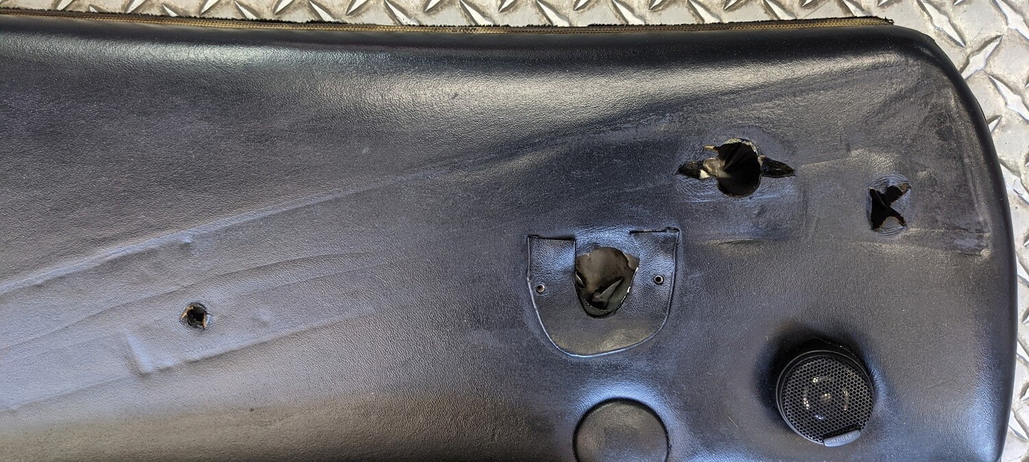FERRARI 308 GTSi INTERIOR DOOR PANEL LEFT SIDE VERY CLEAN BLACK