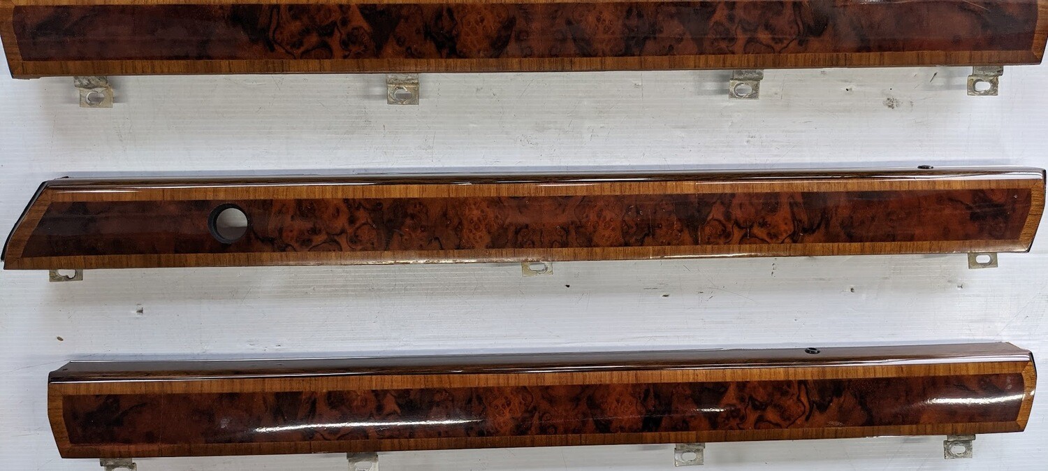 65 - 80 ROLLS ROYCE SILVER SHADOW swb DOOR CAP WOOD UPPER RAIL PANEL SET