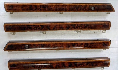 65 - 80 ROLLS ROYCE SILVER SHADOW swb DOOR CAP WOOD UPPER RAIL PANEL SET
