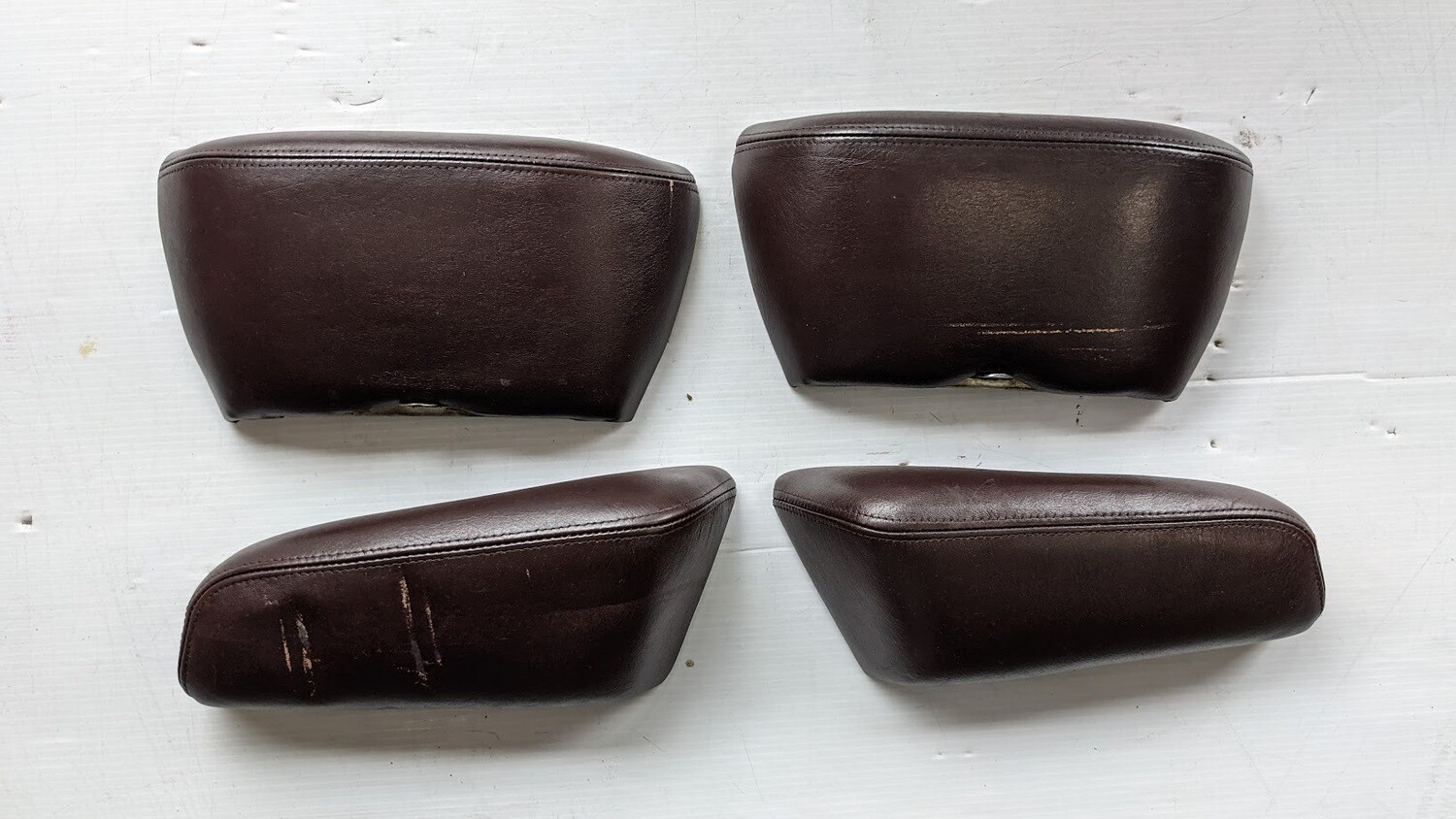 65 - 80 ROLLS ROYCE SILVER SHADOW DOOR ARM REST SET ON BROWN