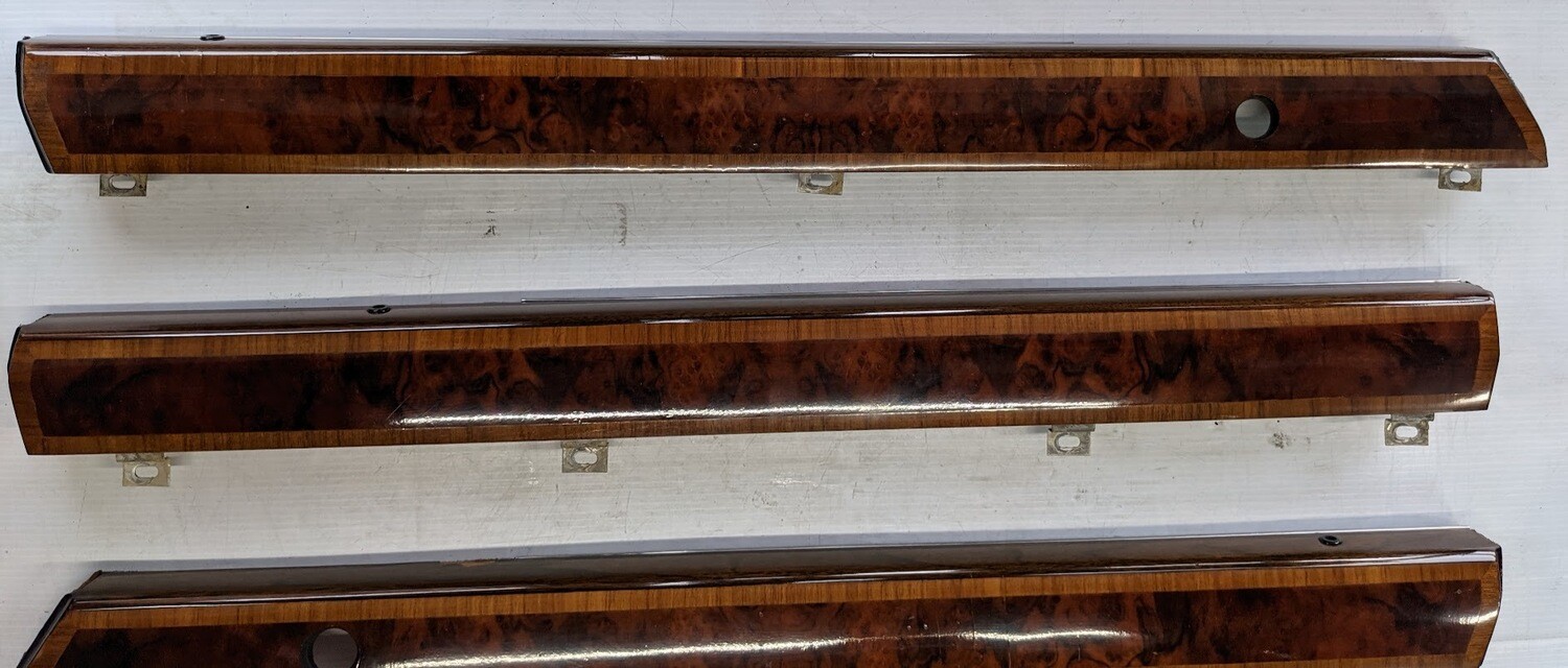 65 - 80 ROLLS ROYCE SILVER SHADOW swb DOOR CAP WOOD UPPER RAIL PANEL SET