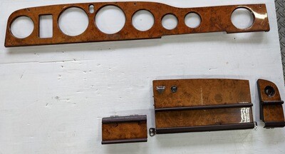 77 80 ROLLS ROYCE SILVER SHADOW II DASH WOOD PANEL SET