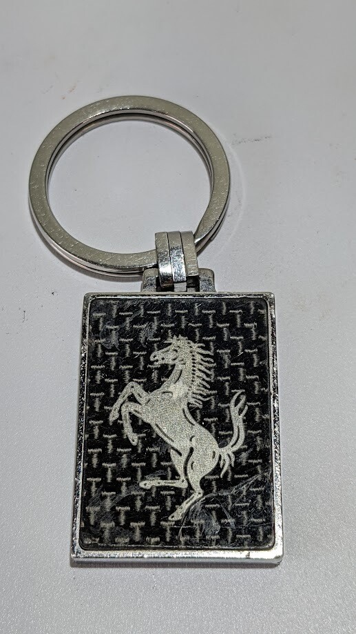 Ferrari key chain pre-owned Carbon fiber