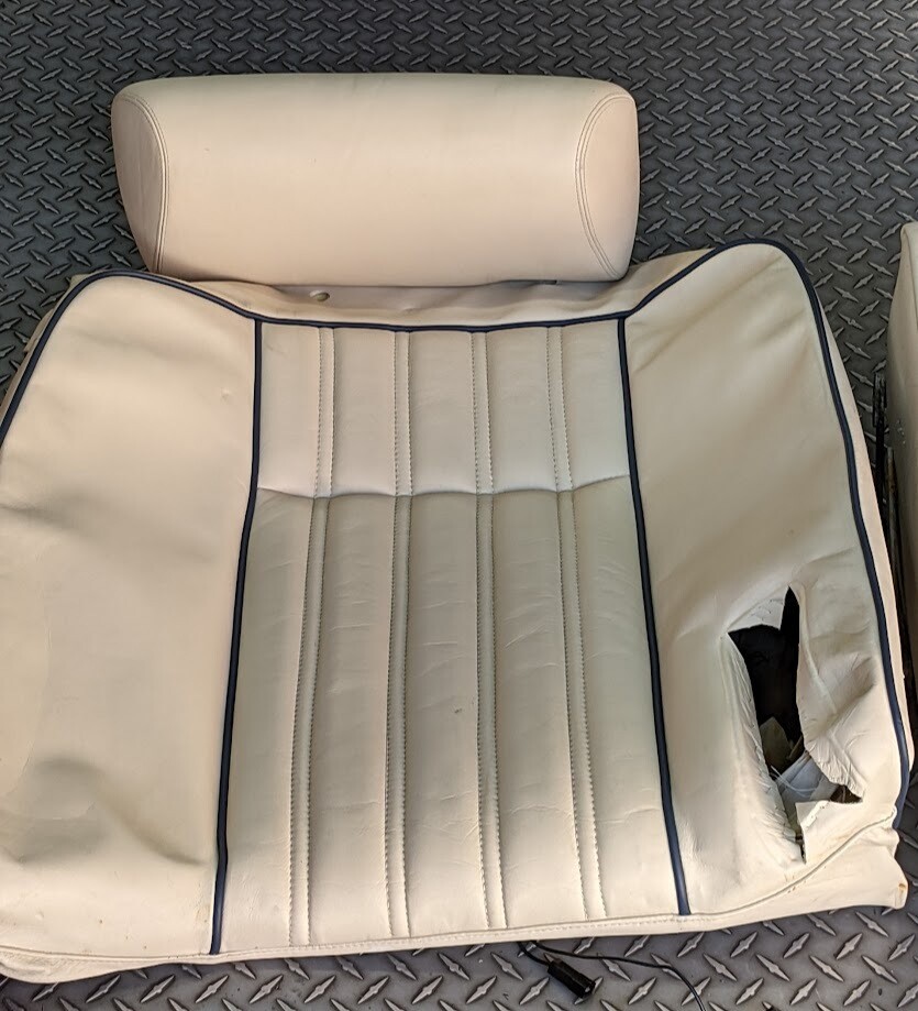 91 TO 98 BENTLEY TURBO R ROLLS ROYCE REAR SEAT SKIN AND HEADRESTS