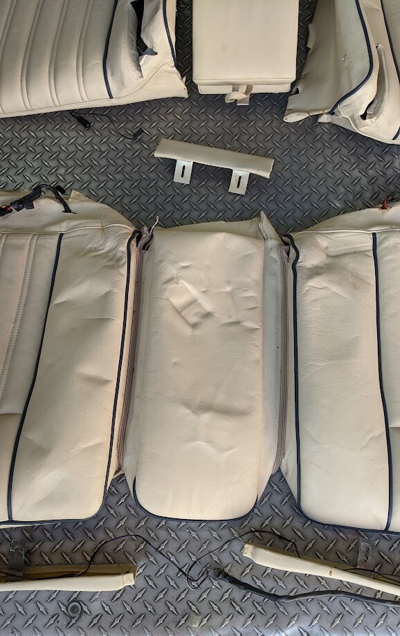 91 TO 98 BENTLEY TURBO R ROLLS ROYCE REAR SEAT SKIN AND HEADRESTS