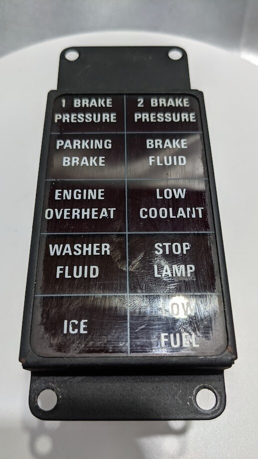 ROLLS ROYCE BENTLEY SILVER SHADOW II WARNING LIGHT DISPLAY PANEL