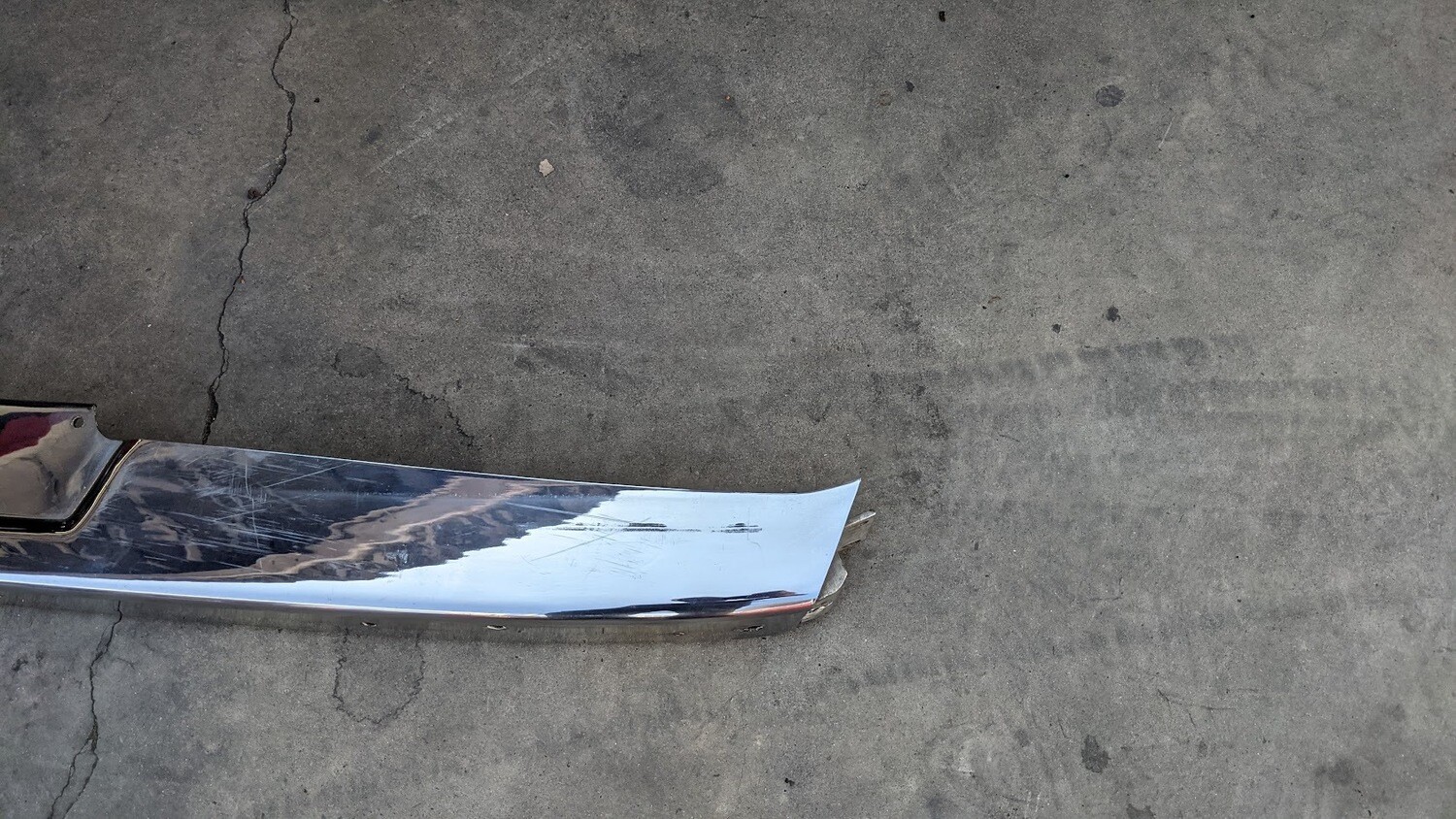 ROLLS ROYCE SILVER SHADOW FRONT BUMPER UPPER CHROME FACE AND REINFORCEMENT BAR
