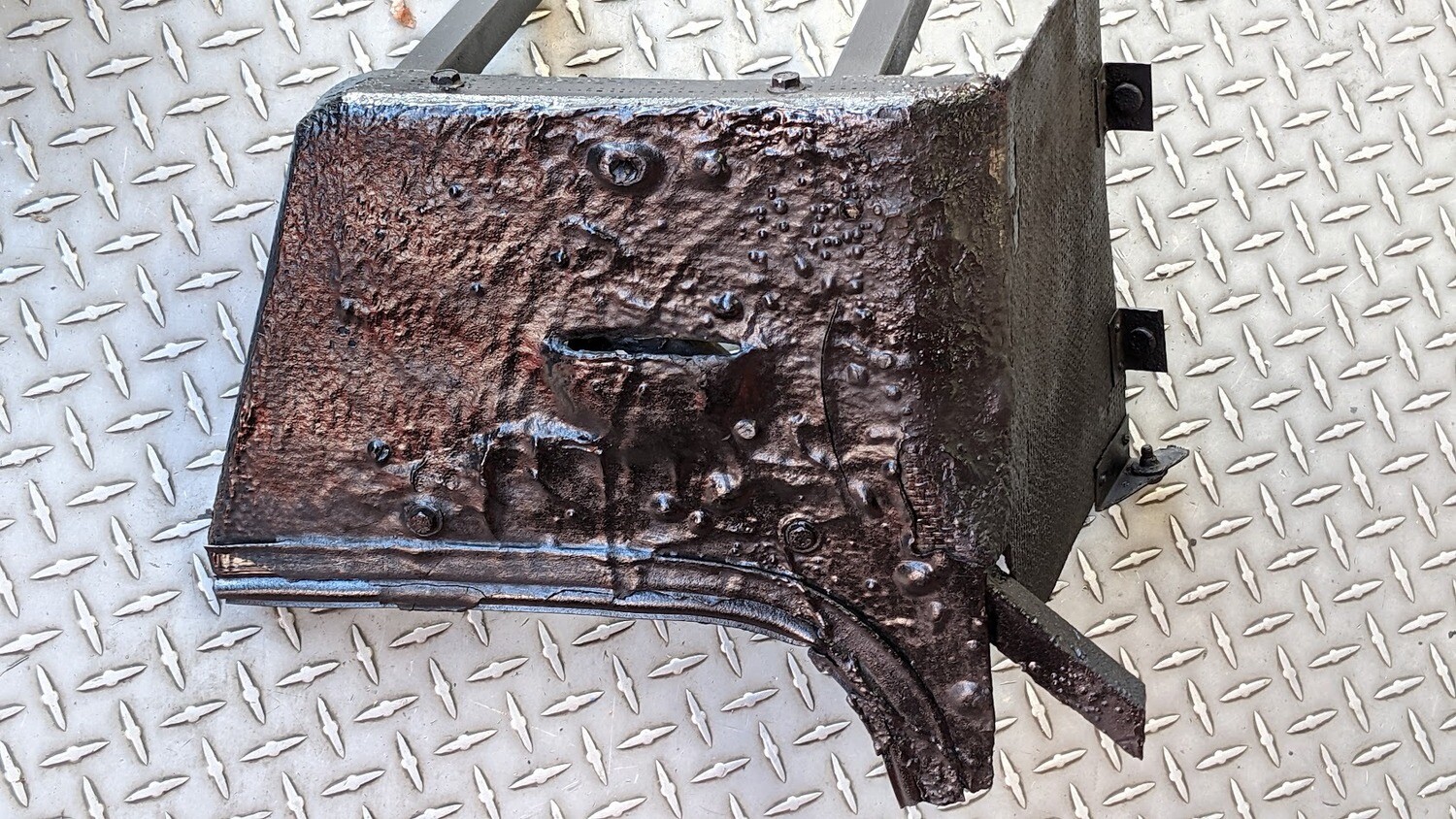 FERRARI 348 PART BATTERY FRAME FOR REAR MOUNT AND SHIELDS