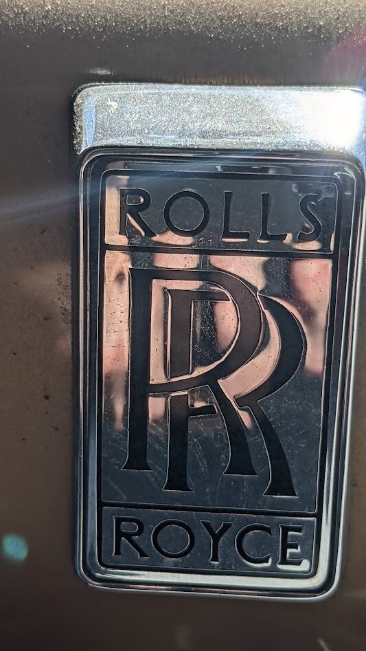 ROLLS ROYCE SILVER SHADOW I II BOOT TRUNK EMBLEM  CHROME BADGE