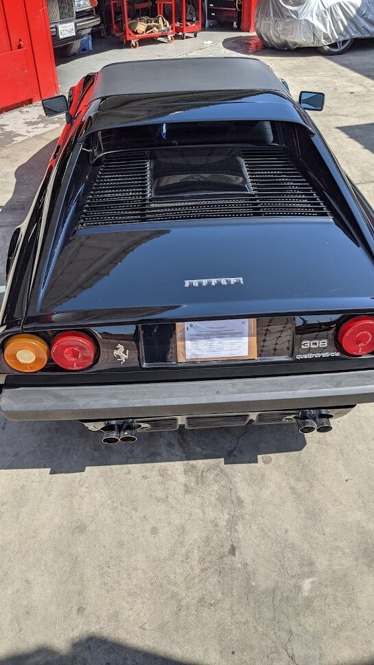 1982 FERRARI 308 GTSI QUATROVALVOLE BLACK ON BLACK SOLD
