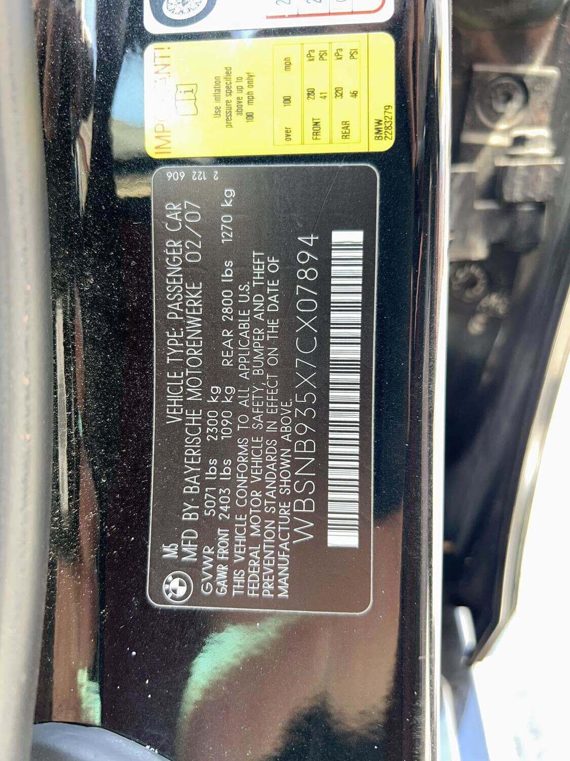 2007 BMW M5 6 SPEED MANUAL TRANSMISSION &quot;SOLD&quot;