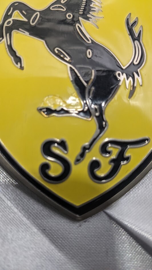 FERRARI 360 SPIDER COUPE PARTS FENDER SHIELD EMBLEM ORIGINAL