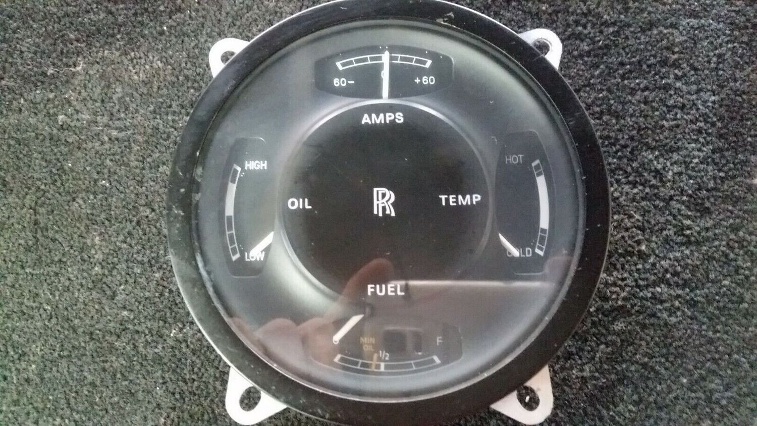 76 TO 81 ROLLS ROYCE SILVER SHADOW SPUR FUEL TEMPERATURE OIL GAS AMP METER GAUGE