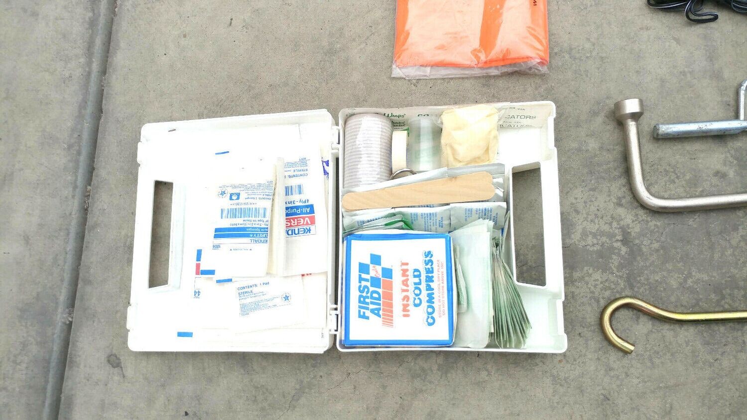 Emergency Kit, first aid incomplete