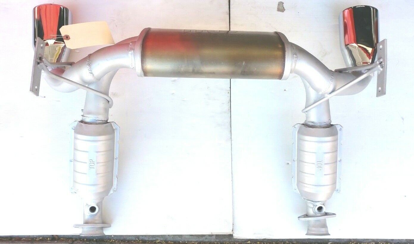 FERRARI 348 PARTS  free FLOW EXHAUST SYSTEM MUFFLER CHROME TIPS 156072