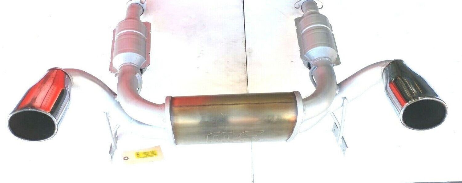FERRARI 348 PARTS  free FLOW EXHAUST SYSTEM MUFFLER CHROME TIPS 156072