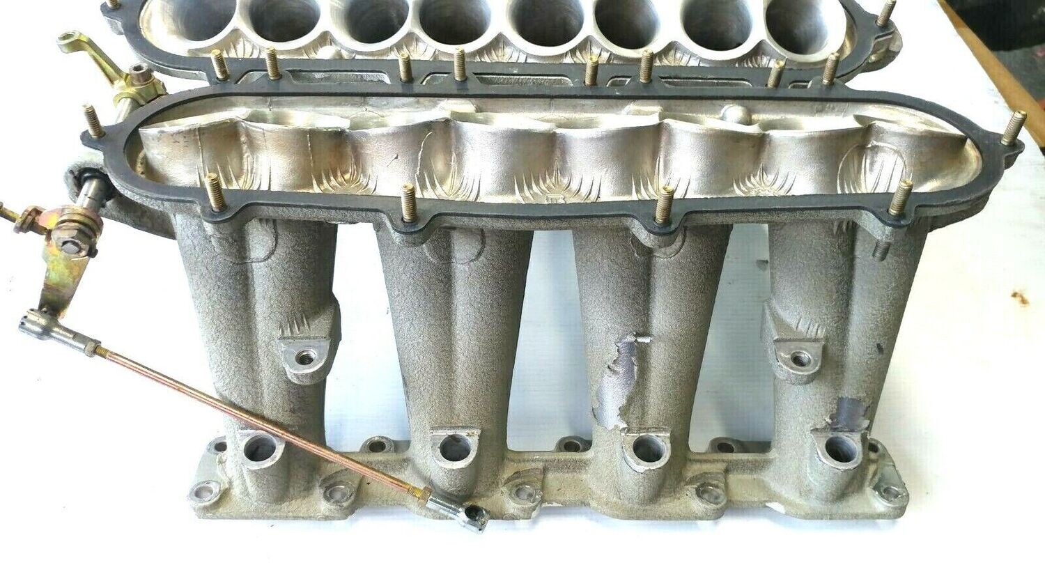 FERRARI 348 PARTS M0089337 intake manifold right and left , linkage and actuator