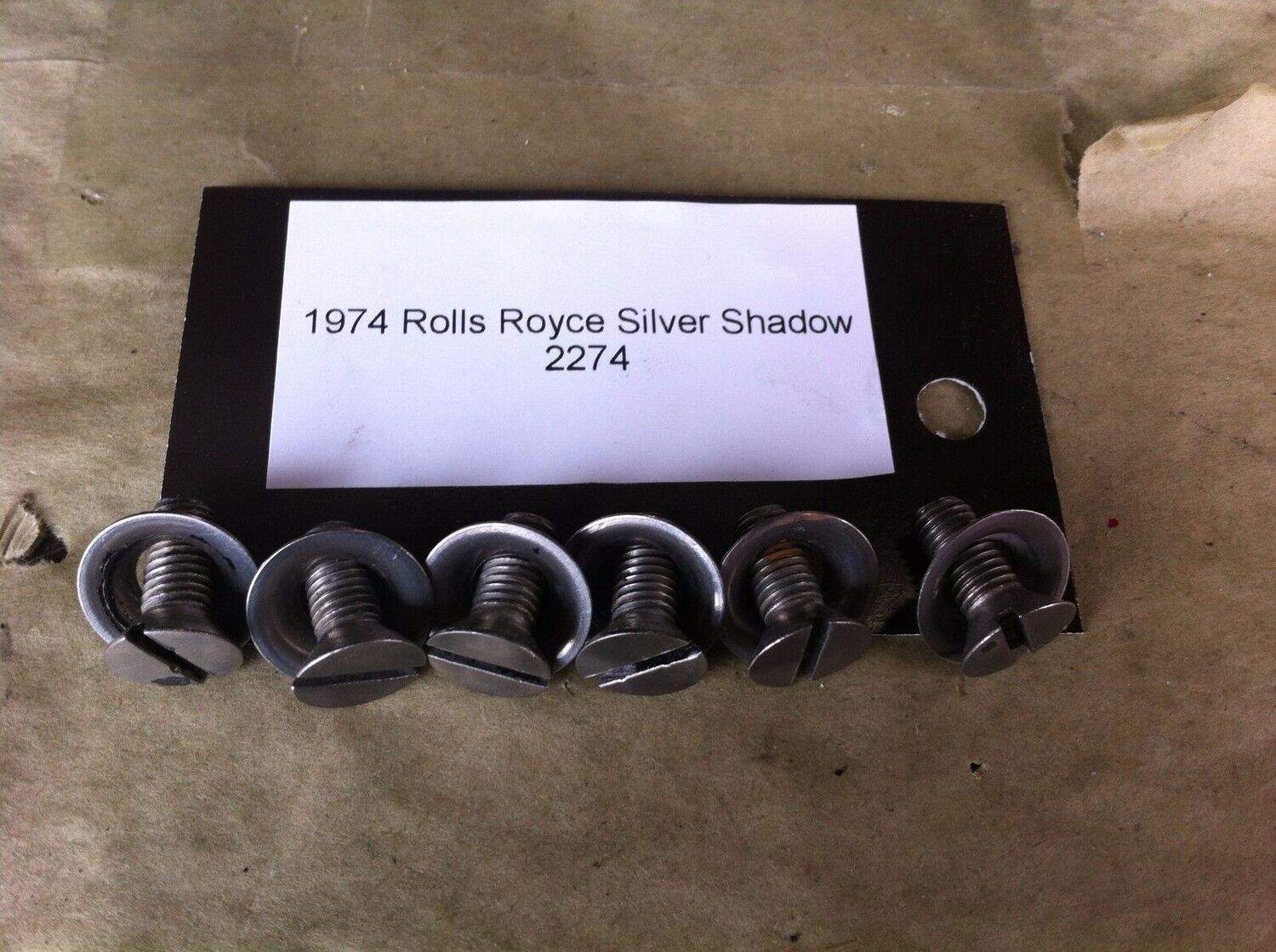 65 - 80 ROLLS ROYCE SILVER SHADOW DOOR LATCH SCREWS set of 6 with washers