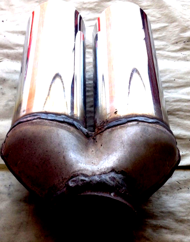 FERRARI TESTAROSSA pair ORIGINAL TAIL PIPES EXHAUST CHROME TIPS nice condition