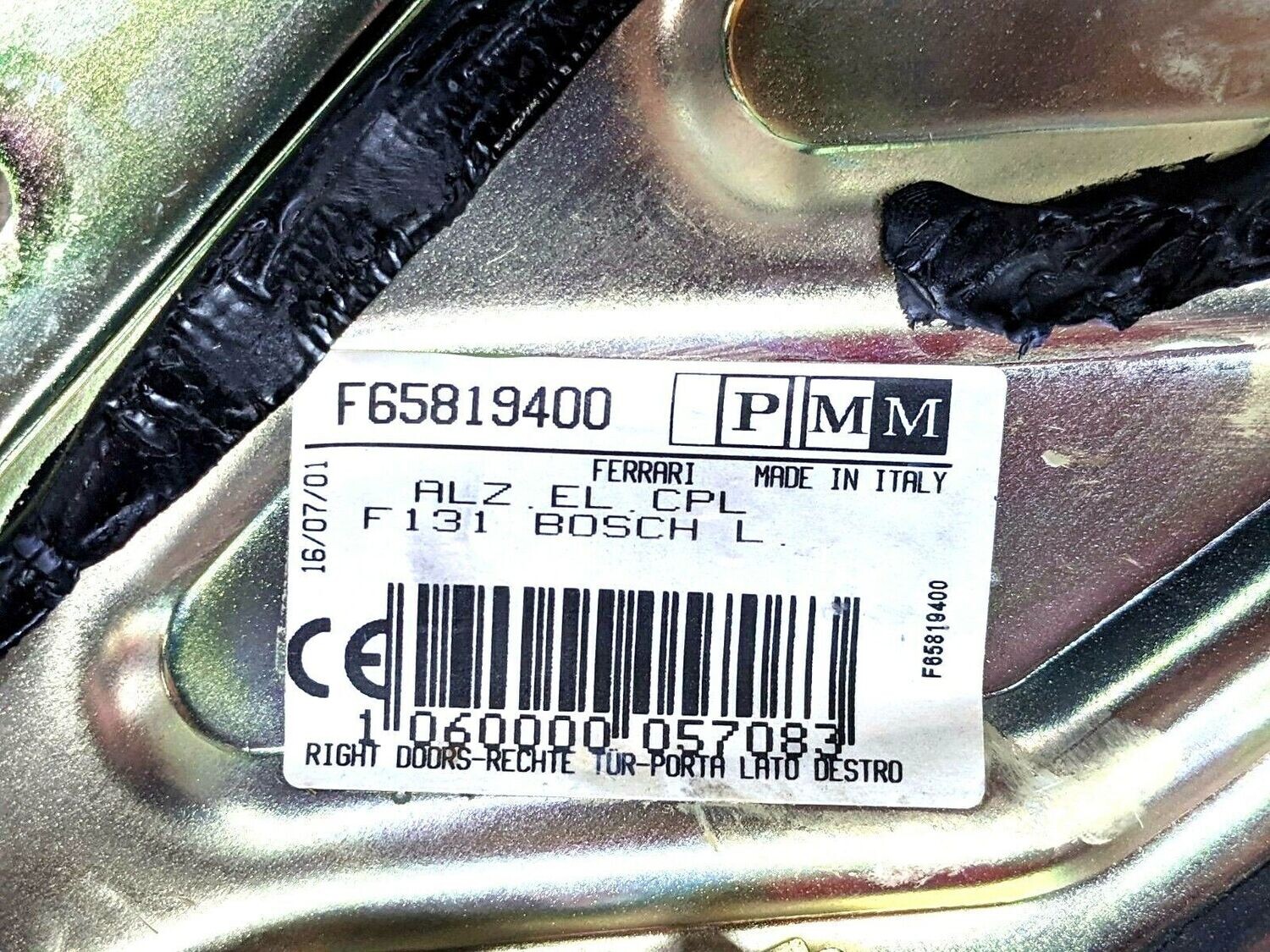 FERRARI 360 COUPE SPIDER PARTS right DOOR WINDOW REGULATOR 65133200