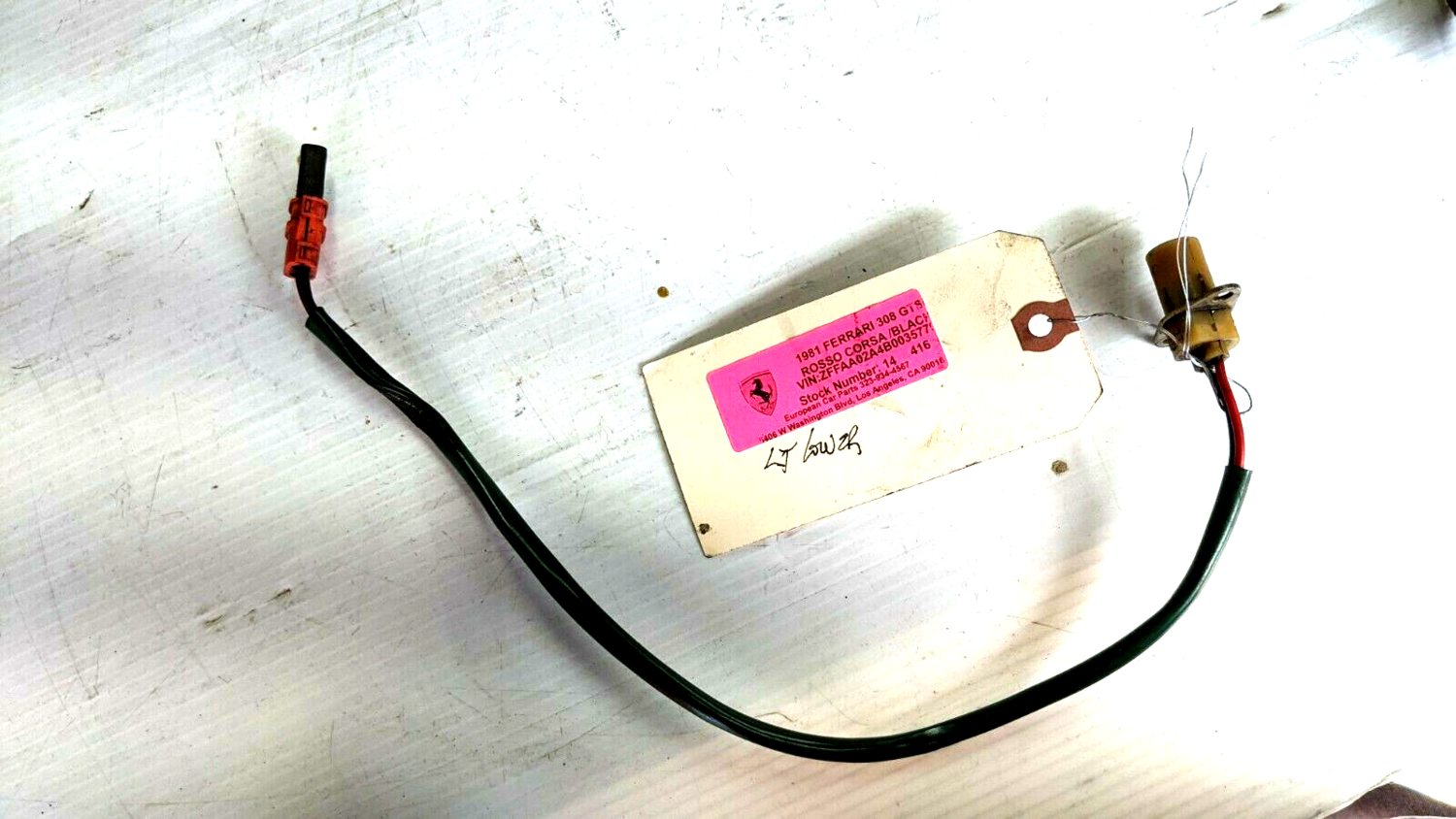 FERRARI 308 PARTS GTS PART ignition TRIGGER SENSOR LEFT LOWER RED CONNECTOR