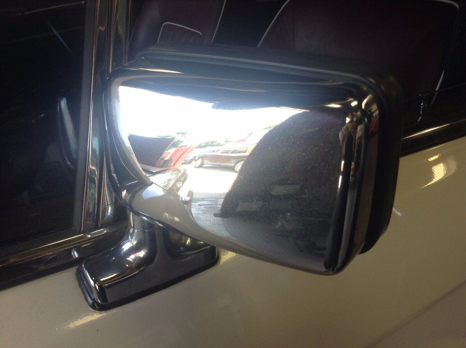 86 ROLLS ROYCE SPIRIT SPUR CHROME LEFT MIRROR UB43817