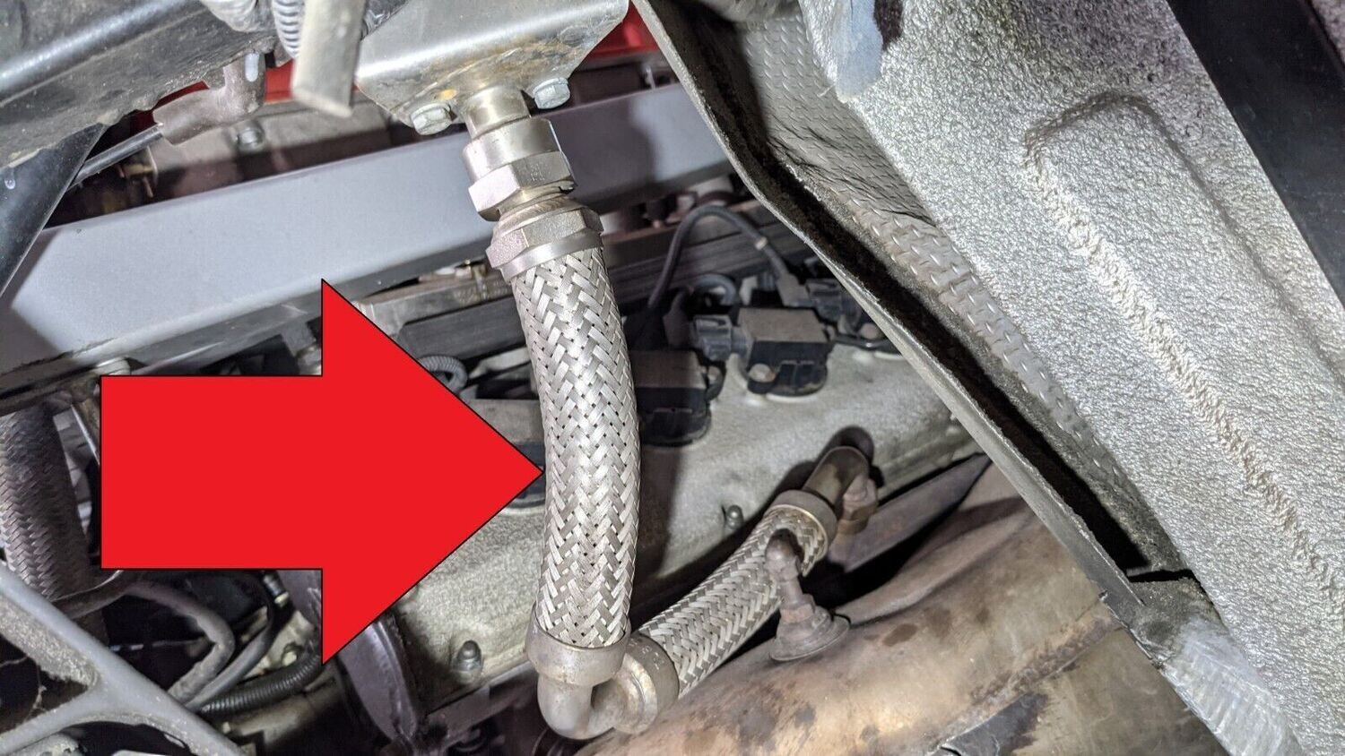 FERRARI 360 PARTS SECONDARY AIR INJECTION HOSE FROM VALVE TO MANIFOLD 183730