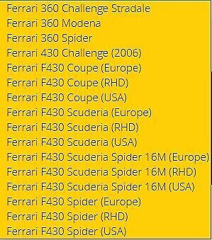 FERRARI 360 MODENA SPIDER PARTS inside DOOR Opening cable 65069300