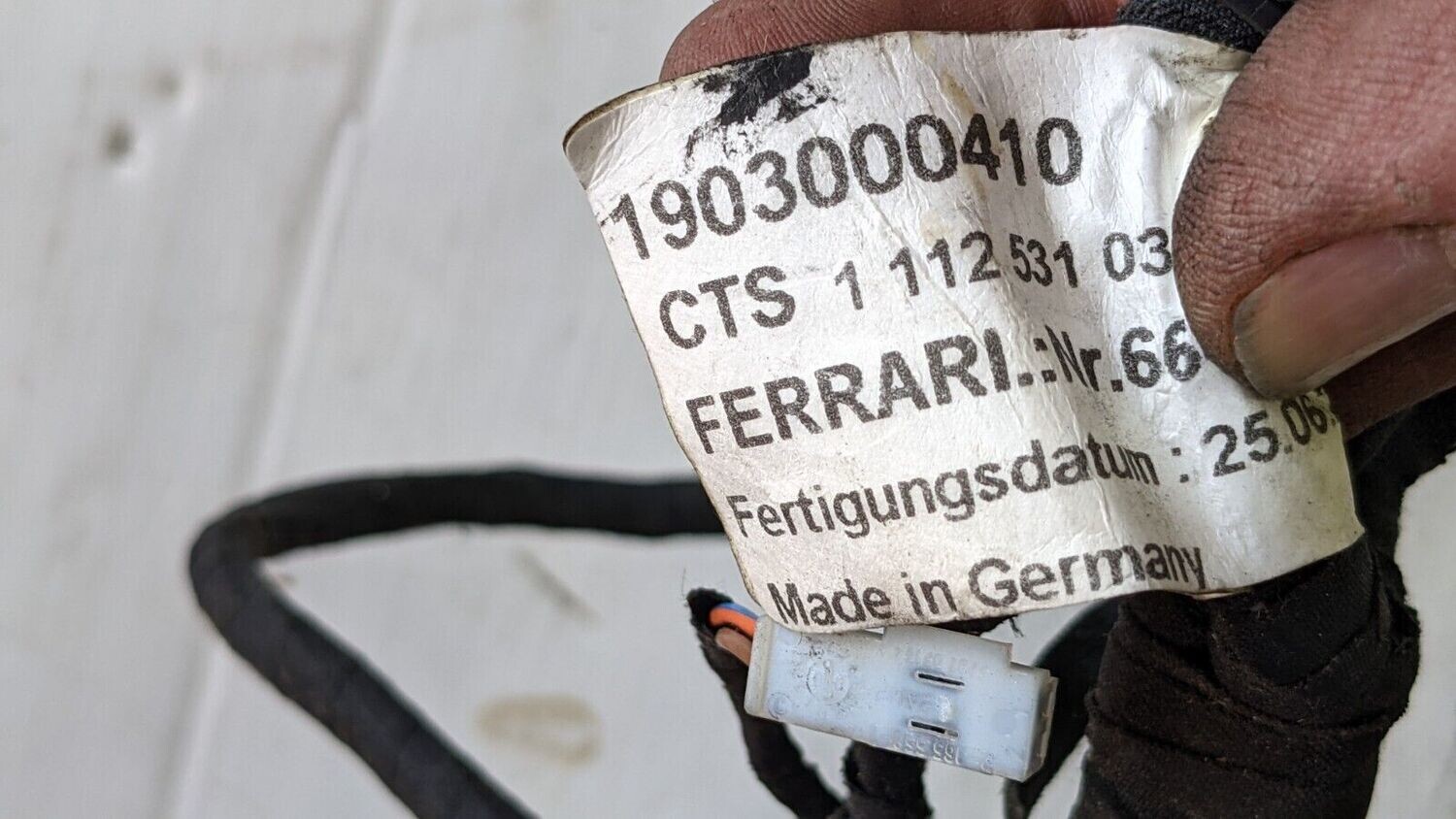 FERRARI 360 SPIDER PARTS CAPOTE CONVERTIBLE TOP WIRING