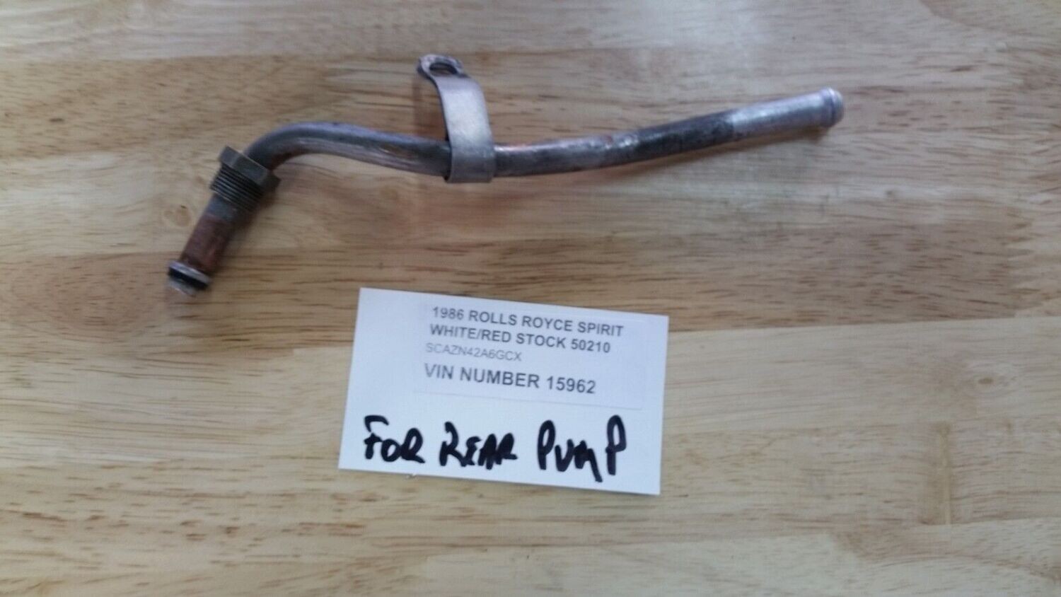Rolls Royce Silver Shadow Bentley T1 T2 brake pump feed pipe rear UR16032