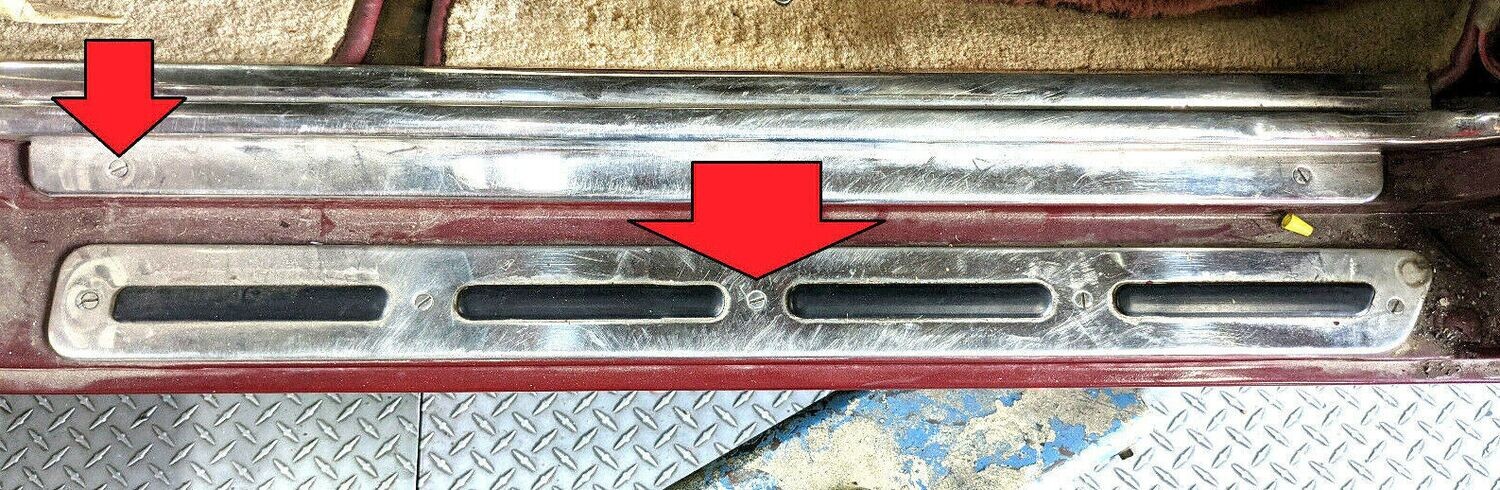 Rolls Royce Silver Shadow door SILL runner stainless chrome HOLDING SCREWS TWO
