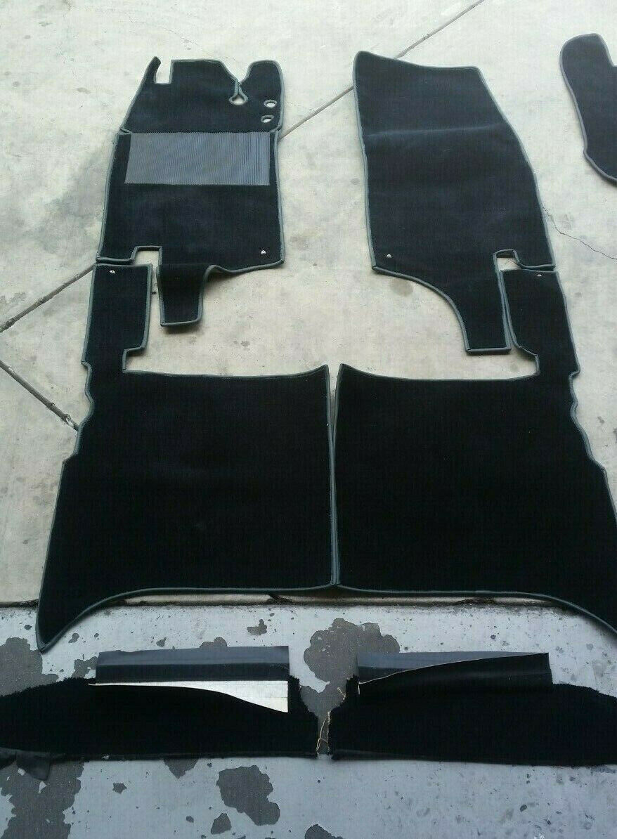 BENTLEY ROLLS ROYCE SILVER SPUR CABIN black carpet LEATHER BINDING ON JADE