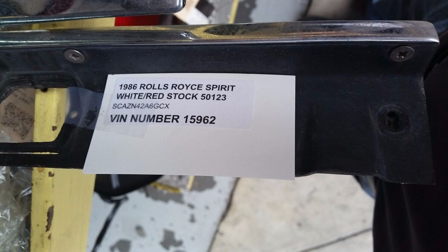 81 - 88 Rolls Royce Silver Spur Spirit trunk upper chrome strip