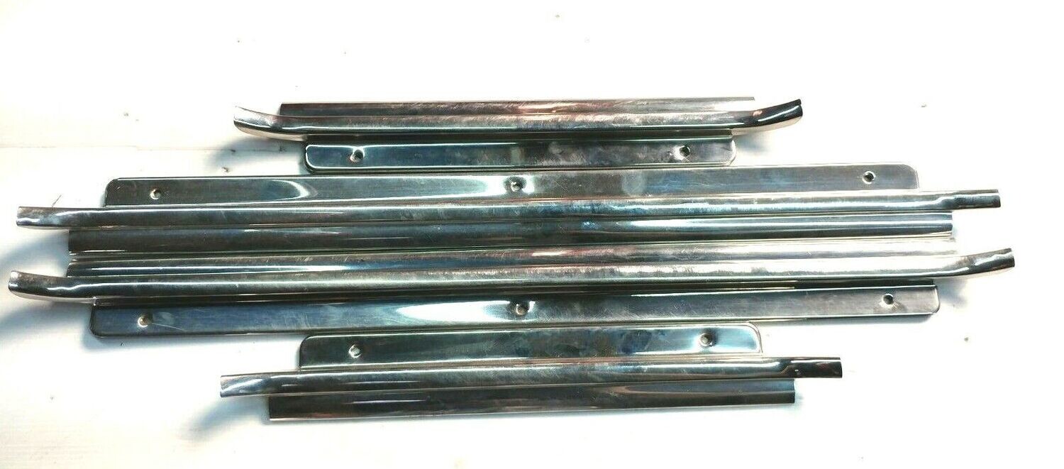 76 to 80 Rolls Royce Silver Shadow door INNER LOW stainless chrome molding set