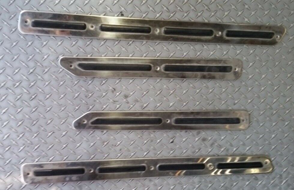 76 to 80 Rolls Royce Silver Shadow door runner stainless chrome molding set