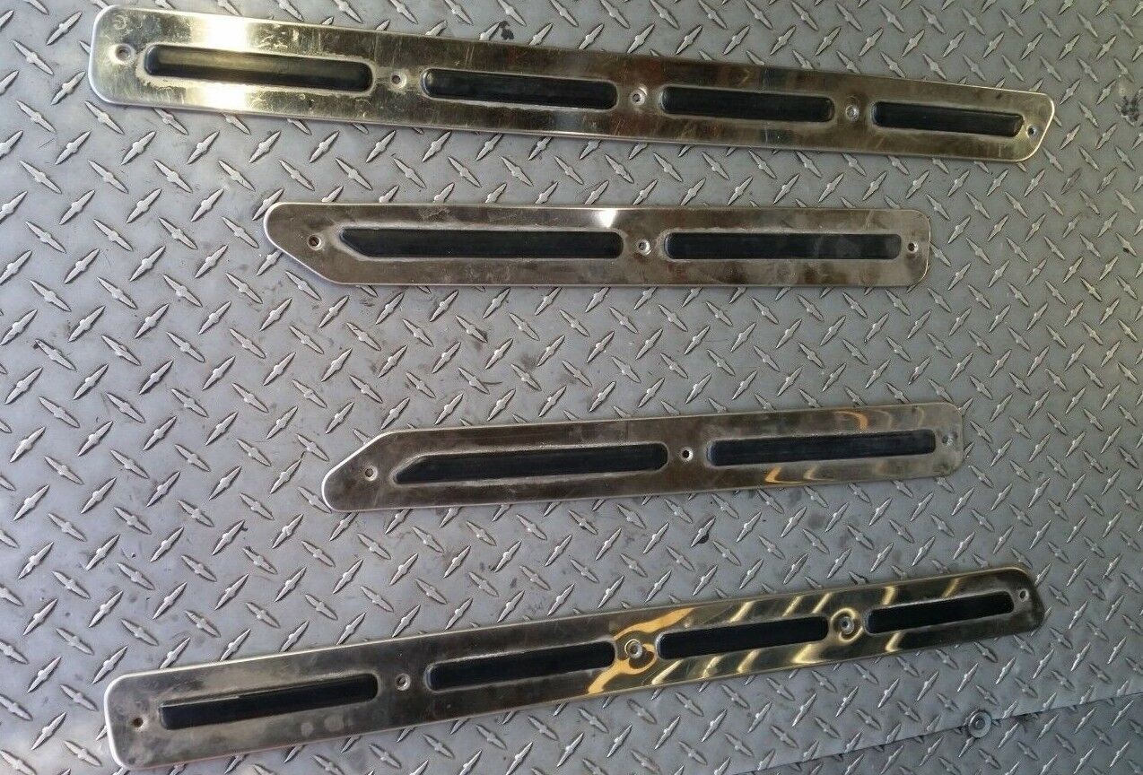 76 to 80 Rolls Royce Silver Shadow door runner stainless chrome molding set