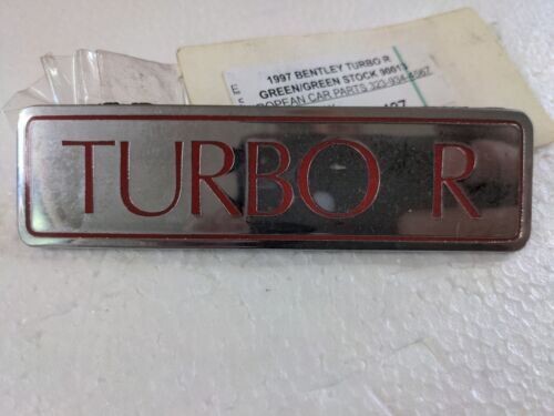 81 to 98 ROLLS ROYCE SILVER SPUR BENTLEY TURBO R RED BADGE FOR TRUNK LID WING