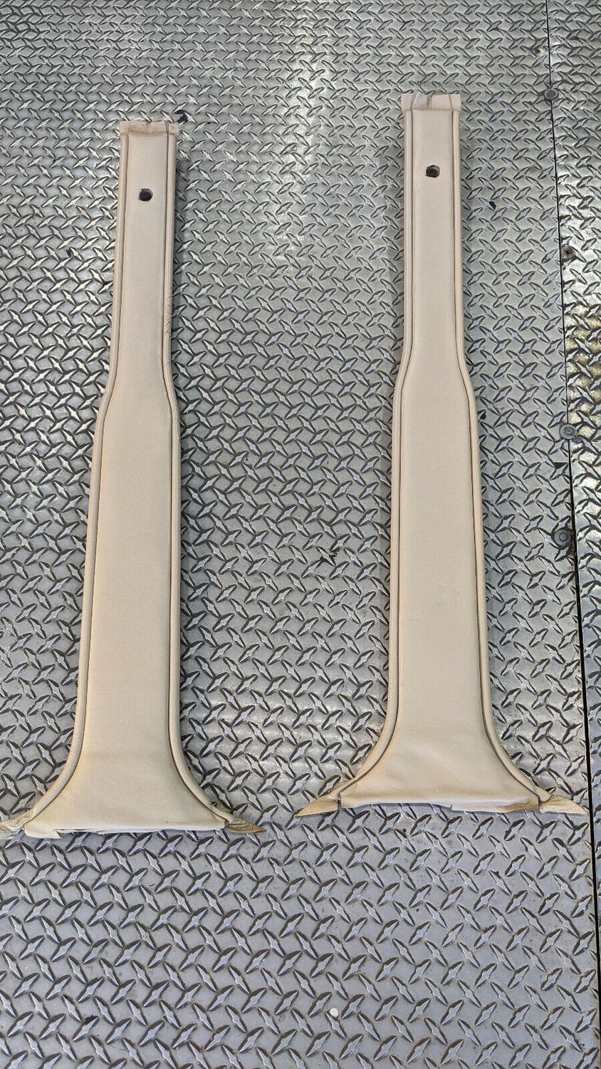 67 to 80 Rolls Royce Silver Shadow front B pillar seat belt leather cover set