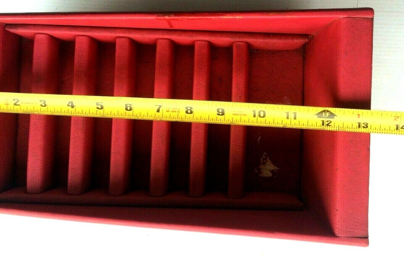 65 - 80 ROLLS ROYCE SILVER SHADOW RED CENTER CONSOLE 8 TRACK STORAGE BOX