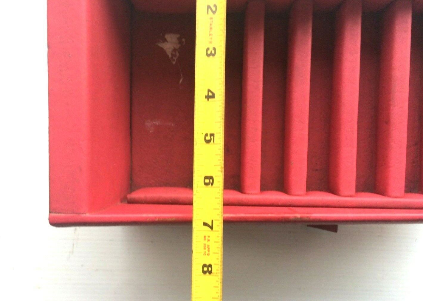 65 - 80 ROLLS ROYCE SILVER SHADOW RED CENTER CONSOLE 8 TRACK STORAGE BOX