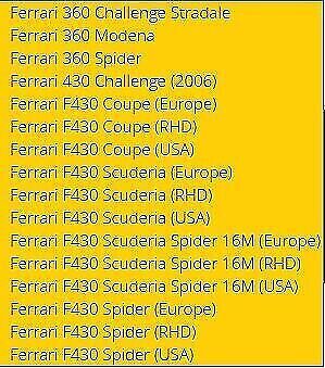 FERRARI 360 MODENA SPIDER PARTS inside DOOR Opening cable 65069300