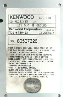 FERRARI 348 PARTS INTERIOR KENWOOD RD-138 RADIO AT center console