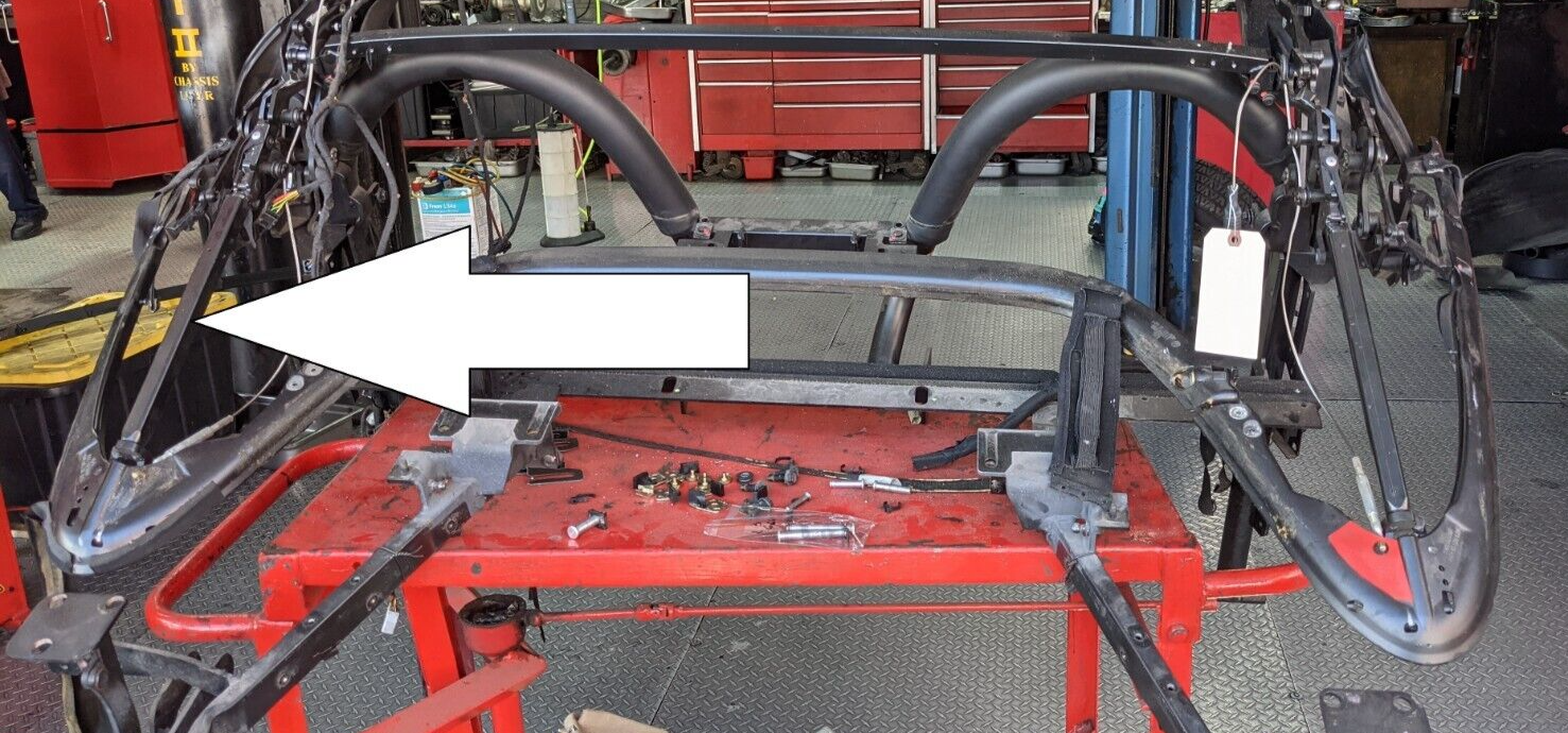 FERRARI 360 SPIDER PARTS CAPOTE CONVERTIBLE TOP LEFT REAR FRAME SUPPORT 2L