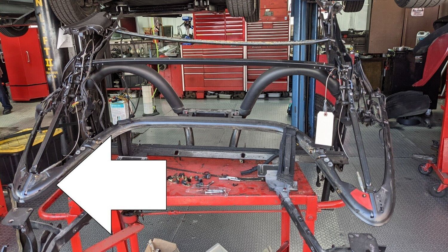 FERRARI 360 SPIDER PARTS CAPOTE CONVERTIBLE TOP LEFT REAR FRAME CORNER 1L