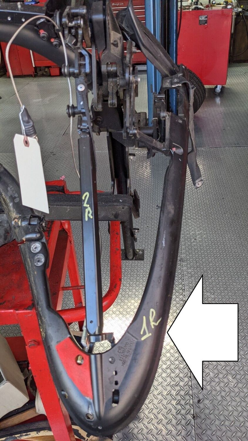 FERRARI 360 SPIDER PARTS CAPOTE CONVERTIBLE TOP RIGHT REAR FRAME CORNER 1R