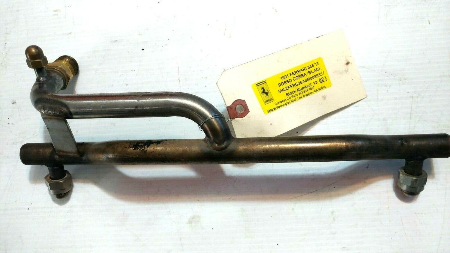 FERRARI 348 PARTS air injection 147180 LH FRONT REAR AIR INLET PIPE